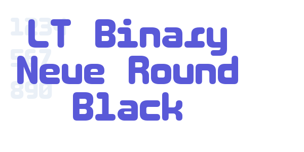 LT Binary Neue Round Black font