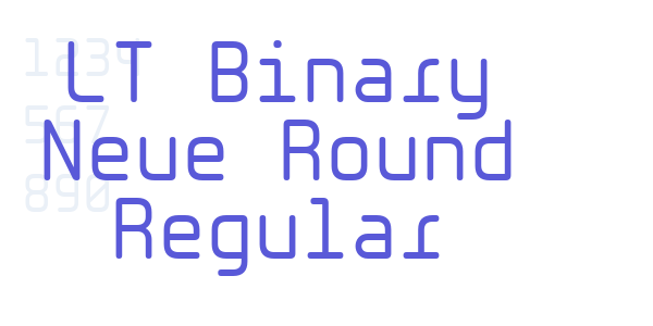 LT Binary Neue Round Regular font free