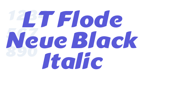 LT Flode Neue Black Italic font