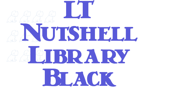 LT Nutshell Library Black font free