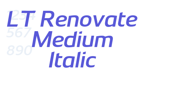 LT Renovate Medium Italic font free