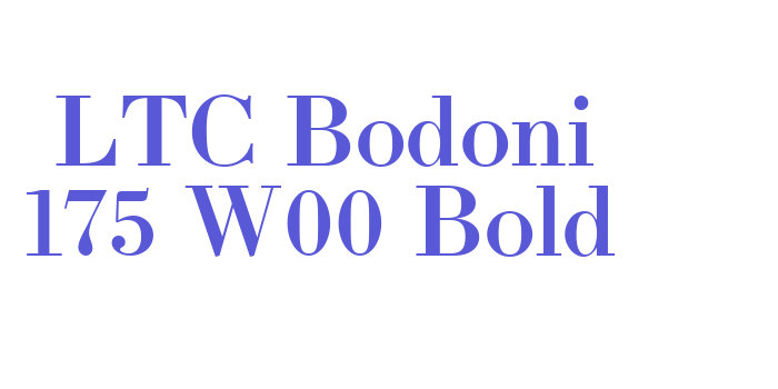 LTC Bodoni 175 W00 Bold Font Download