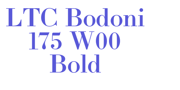 LTC Bodoni 175 W00 Bold Font