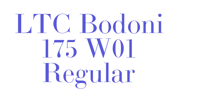 LTC Bodoni 175 W01 Regular Font Download