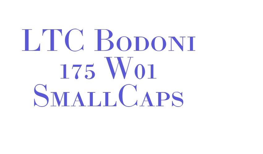 LTC Bodoni 175 W01 SmallCaps Font Download