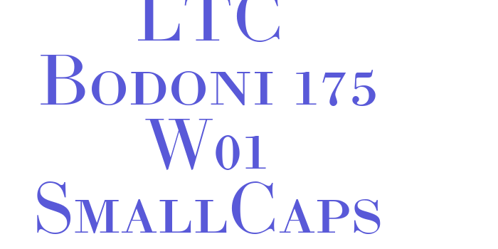 LTC Bodoni 175 W01 SmallCaps Font