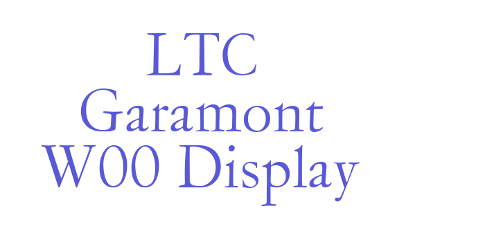 LTC Garamont W00 Display Font Download