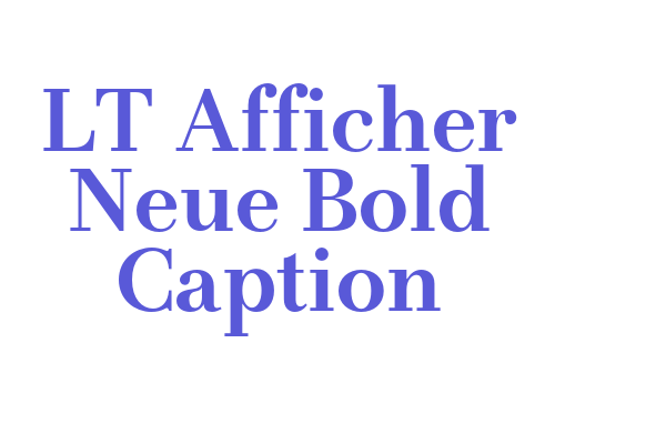 LT Afficher Neue Bold Caption Font