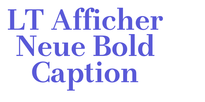 LT Afficher Neue Bold Caption Font