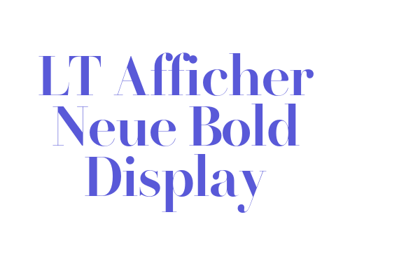 LT Afficher Neue Bold Display Font