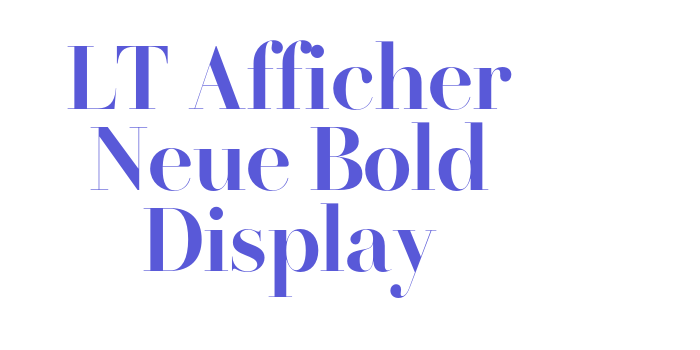 LT Afficher Neue Bold Display Font Download