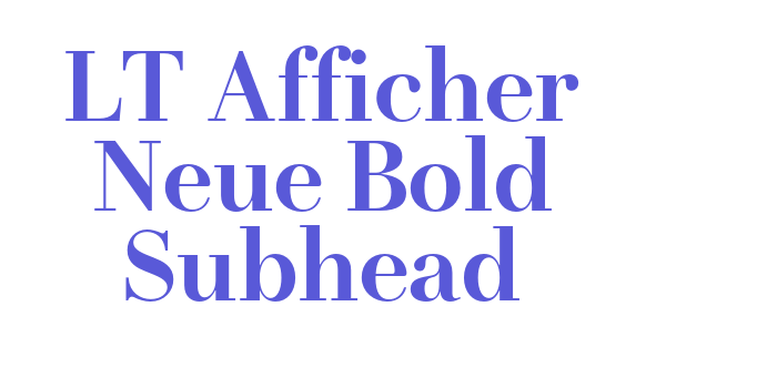 Download LT Afficher Neue Bold Subhead Font