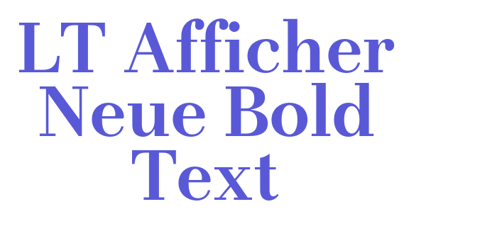 LT Afficher Neue Bold Text Font