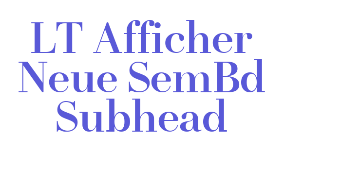 LT Afficher Neue SemBd Subhead Font Download