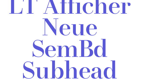 LT Afficher Neue SemBd Subhead Font