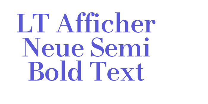 LT Afficher Neue Semi Bold Text Font Download