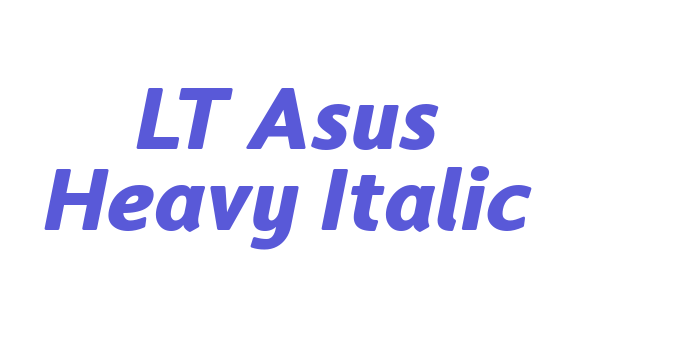 LT Asus Heavy Italic Font Download