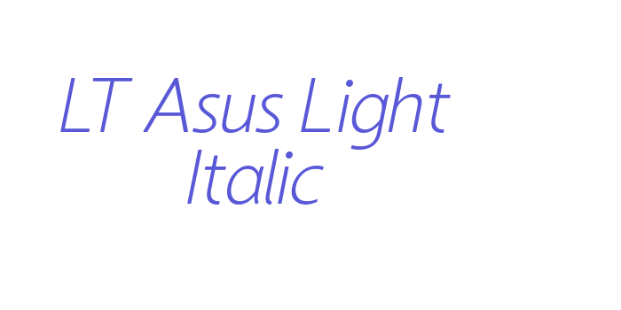 LT Asus Light Italic Font Download