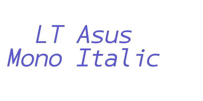 LT Asus Mono Italic Font Download