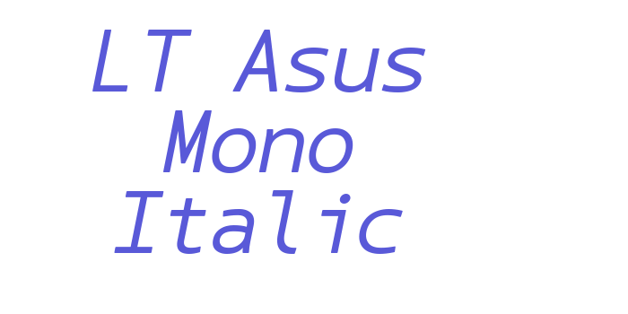 LT Asus Mono Italic Font