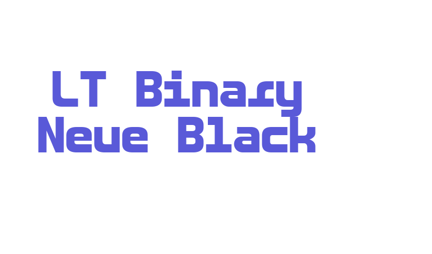 LT Binary Neue Black Font Download