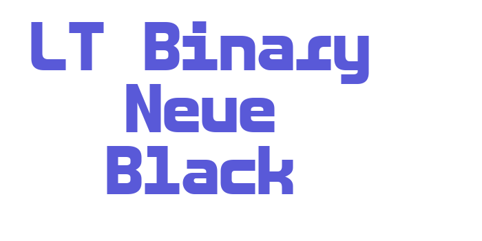 LT Binary Neue Black Font