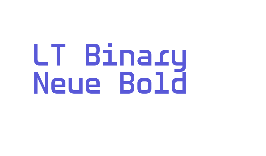 LT Binary Neue Bold Font Download