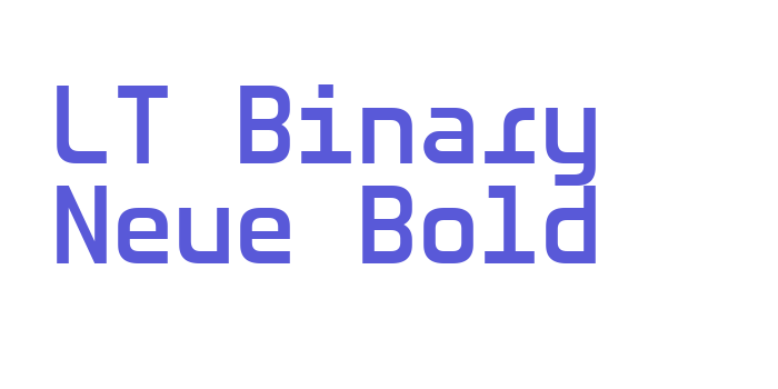 LT Binary Neue Bold Font