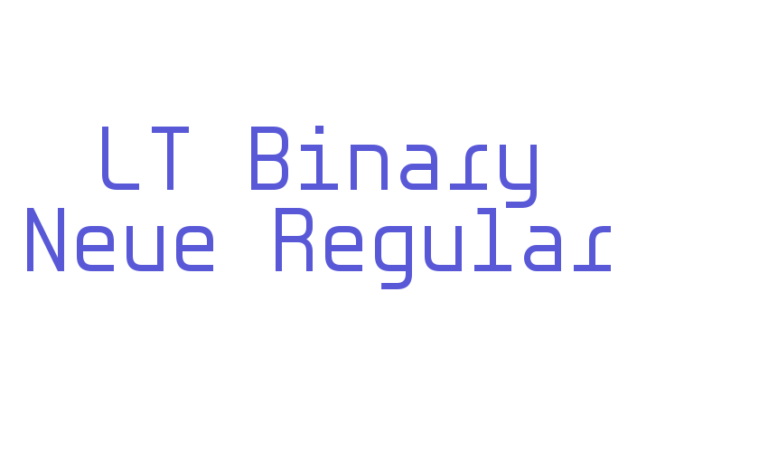 LT Binary Neue Regular Font Download