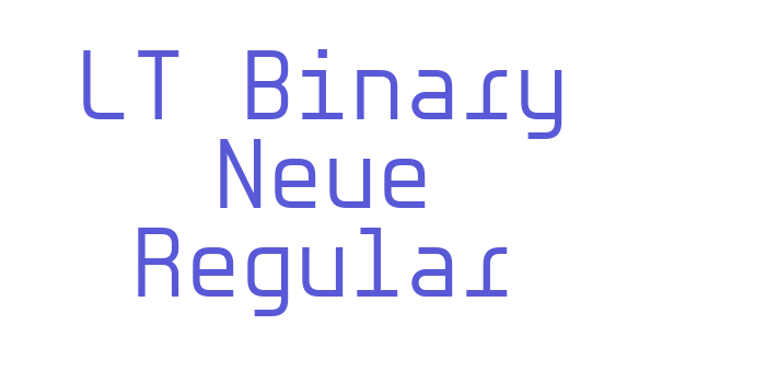 LT Binary Neue Regular Font Download