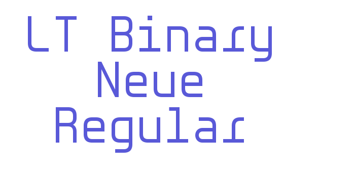 LT Binary Neue Regular Font