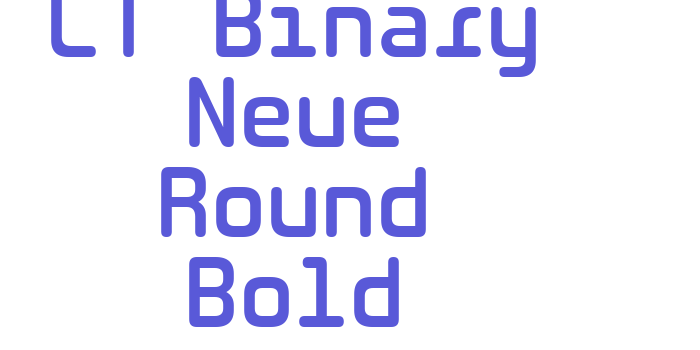 LT Binary Neue Round Bold Font