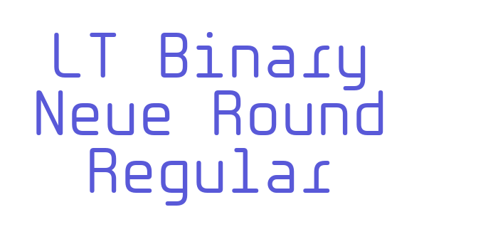 LT Binary Neue Round Regular Font Download