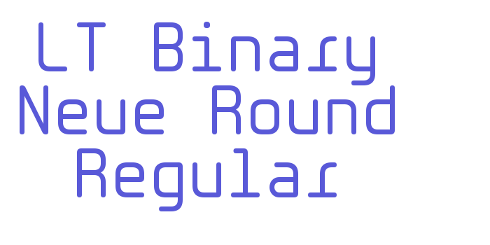 LT Binary Neue Round Regular Font