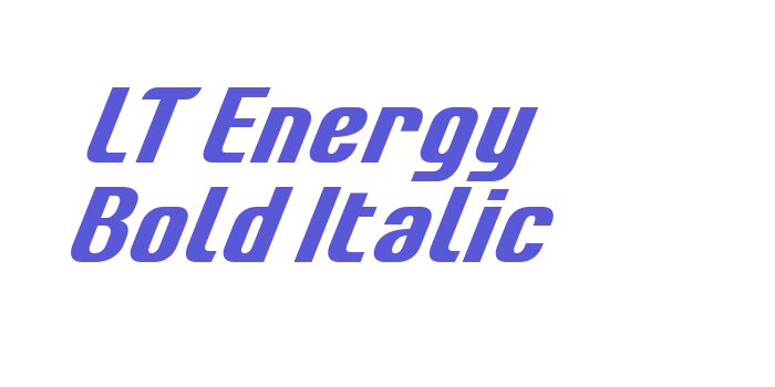 LT Energy Bold Italic Font