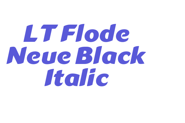 LT Flode Neue Black Italic Font