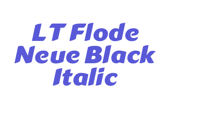 LT Flode Neue Black Italic Font Download