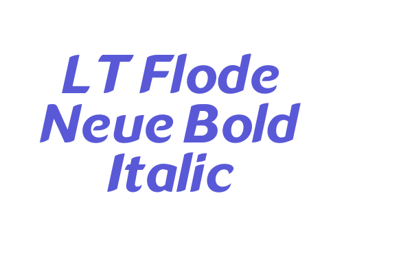 LT Flode Neue Bold Italic Font