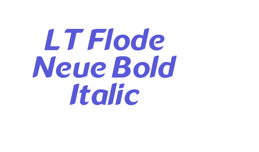 LT Flode Neue Bold Italic Font Download