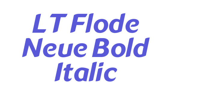 LT Flode Neue Bold Italic Font Download