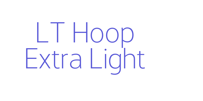 LT Hoop Extra Light Font