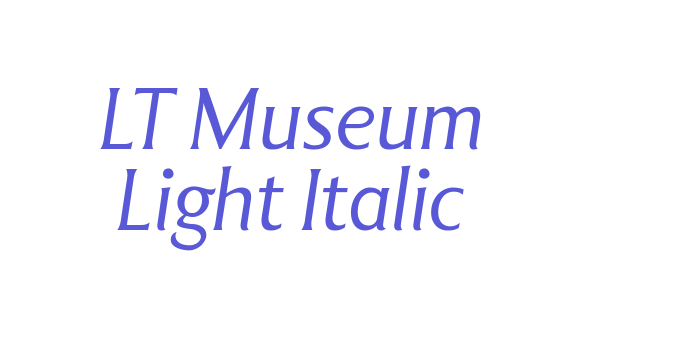 LT Museum Light Italic Font Download