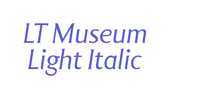 LT Museum Light Italic Font