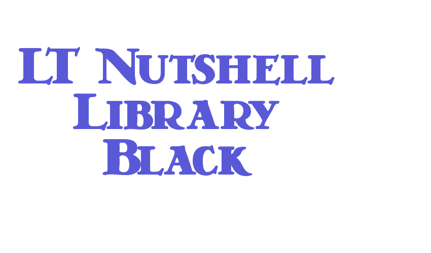 LT Nutshell Library Black Font