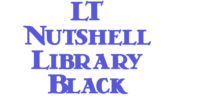 LT Nutshell Library Black Font Download