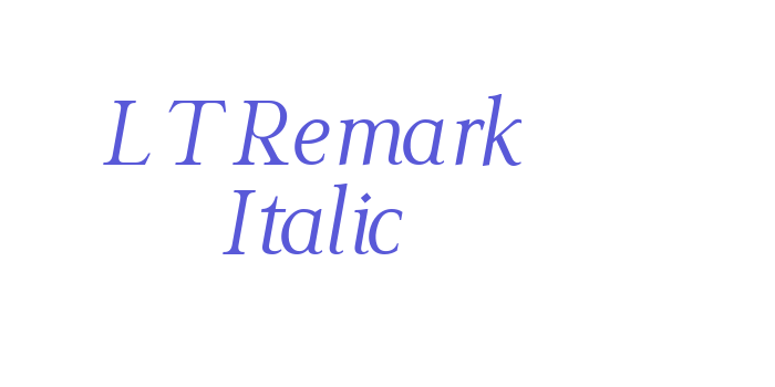 LT Remark Italic Font Download