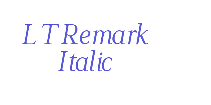 LT Remark Italic Font