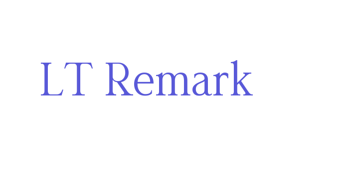 LT Remark Font