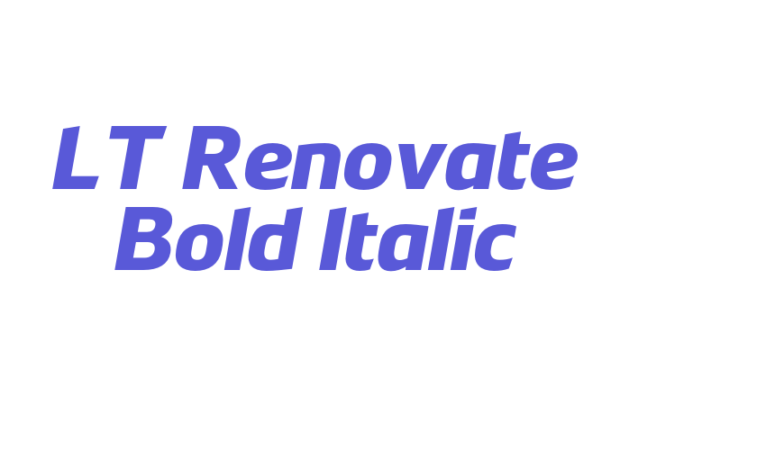 LT Renovate Bold Italic Font Download