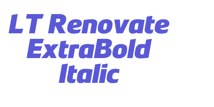 LT Renovate ExtraBold Italic Font Download